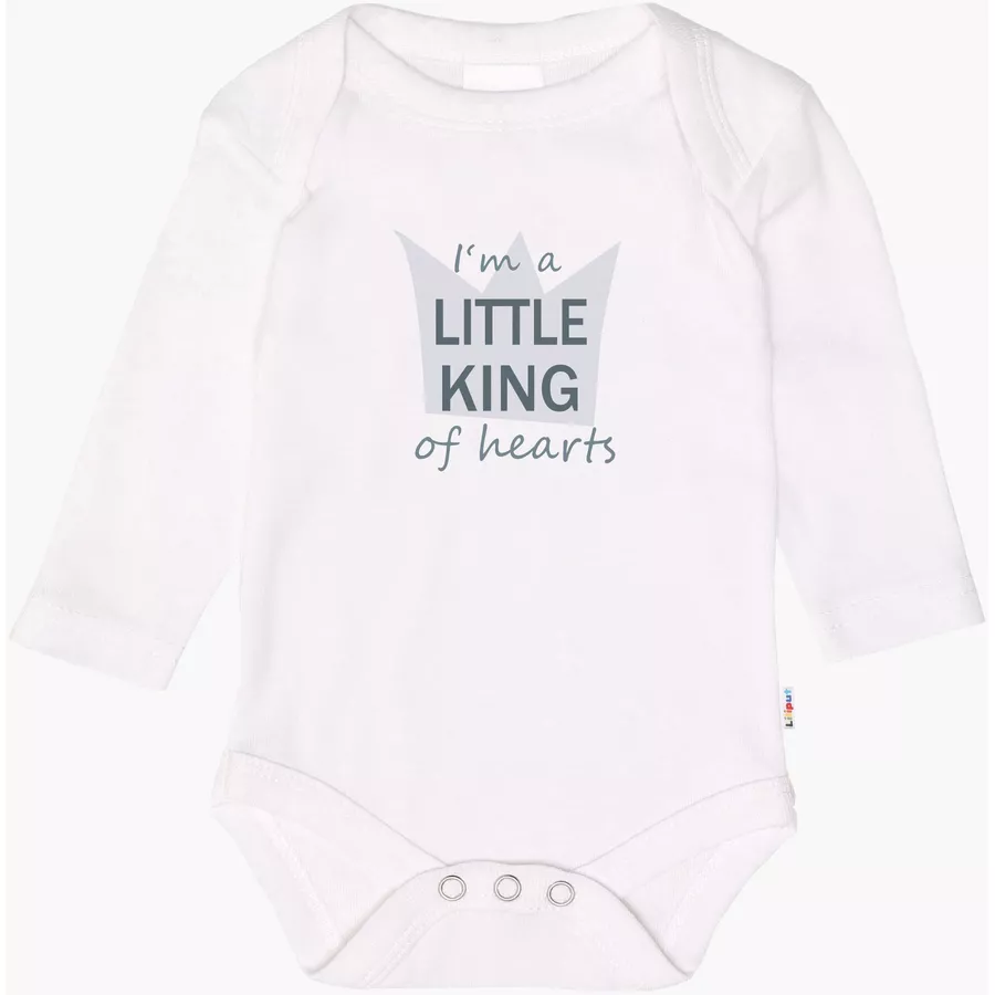 Liliput Langarmbody im 2er-Pack Little King weiß