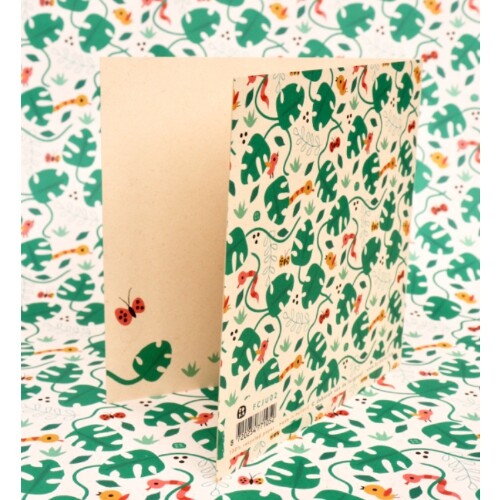By bora verjaardagskaart met envelop - cheetah