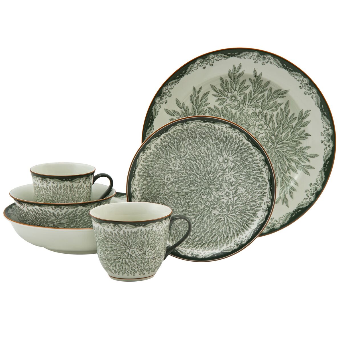 Ostindia Floris tallerken 20 cm, grønn
