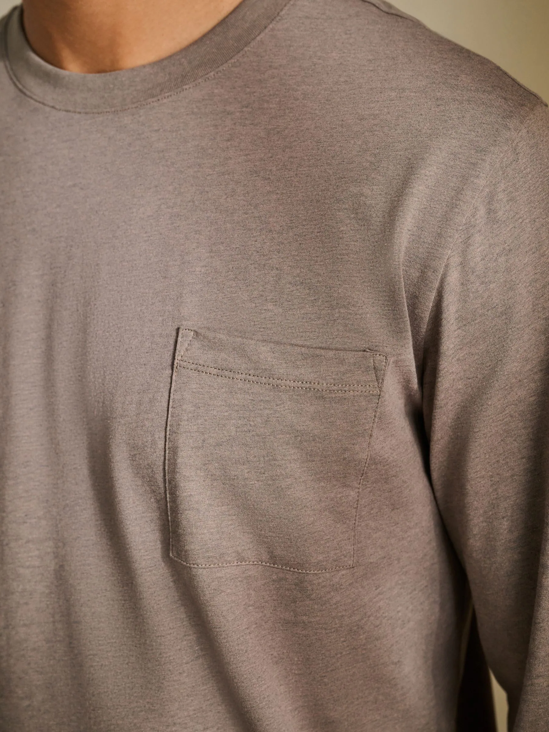 Bruin/marineblauw - Jersey pyjamaset met lange mouwen