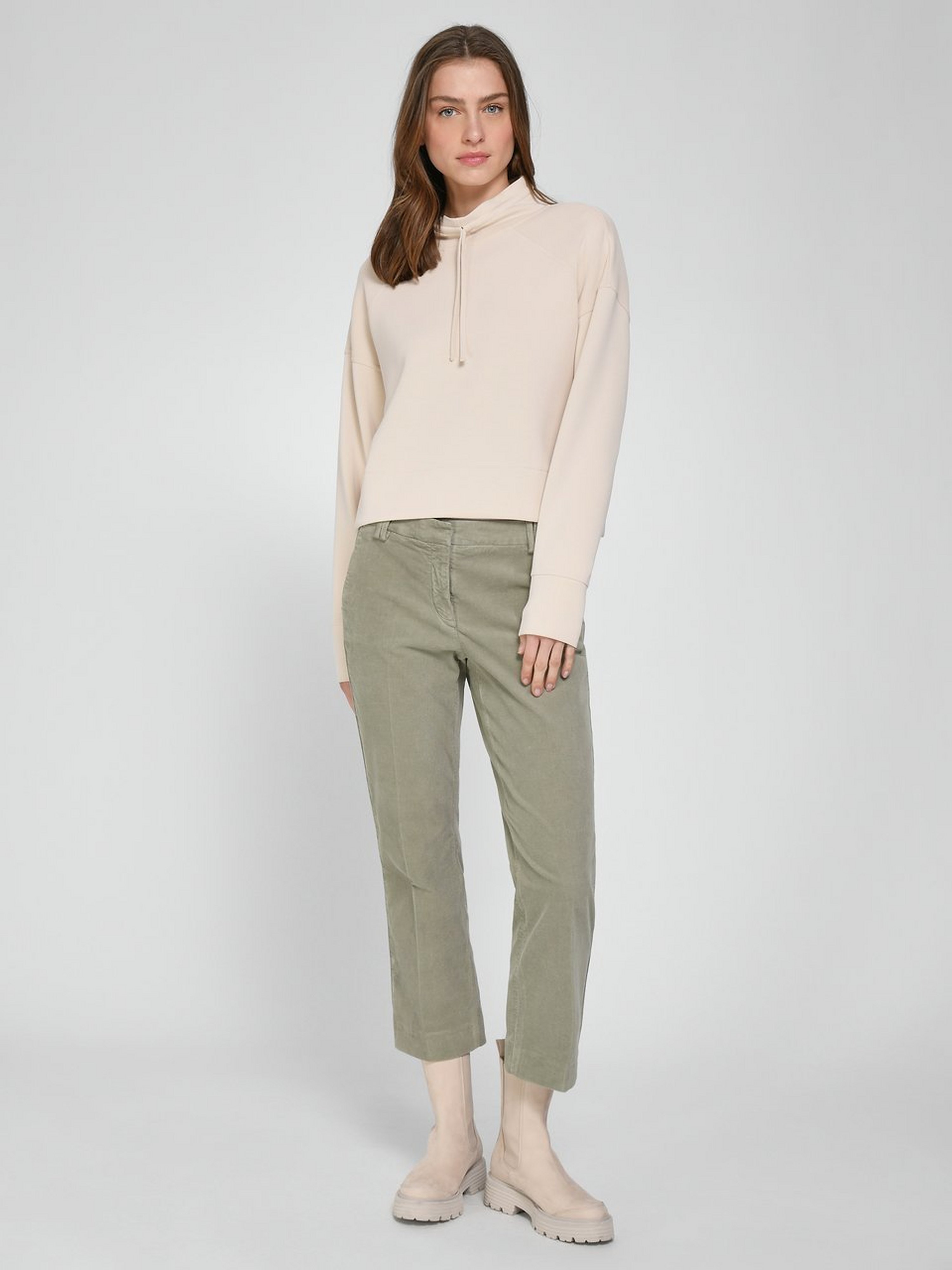 Knöchellange Feincord-Hose