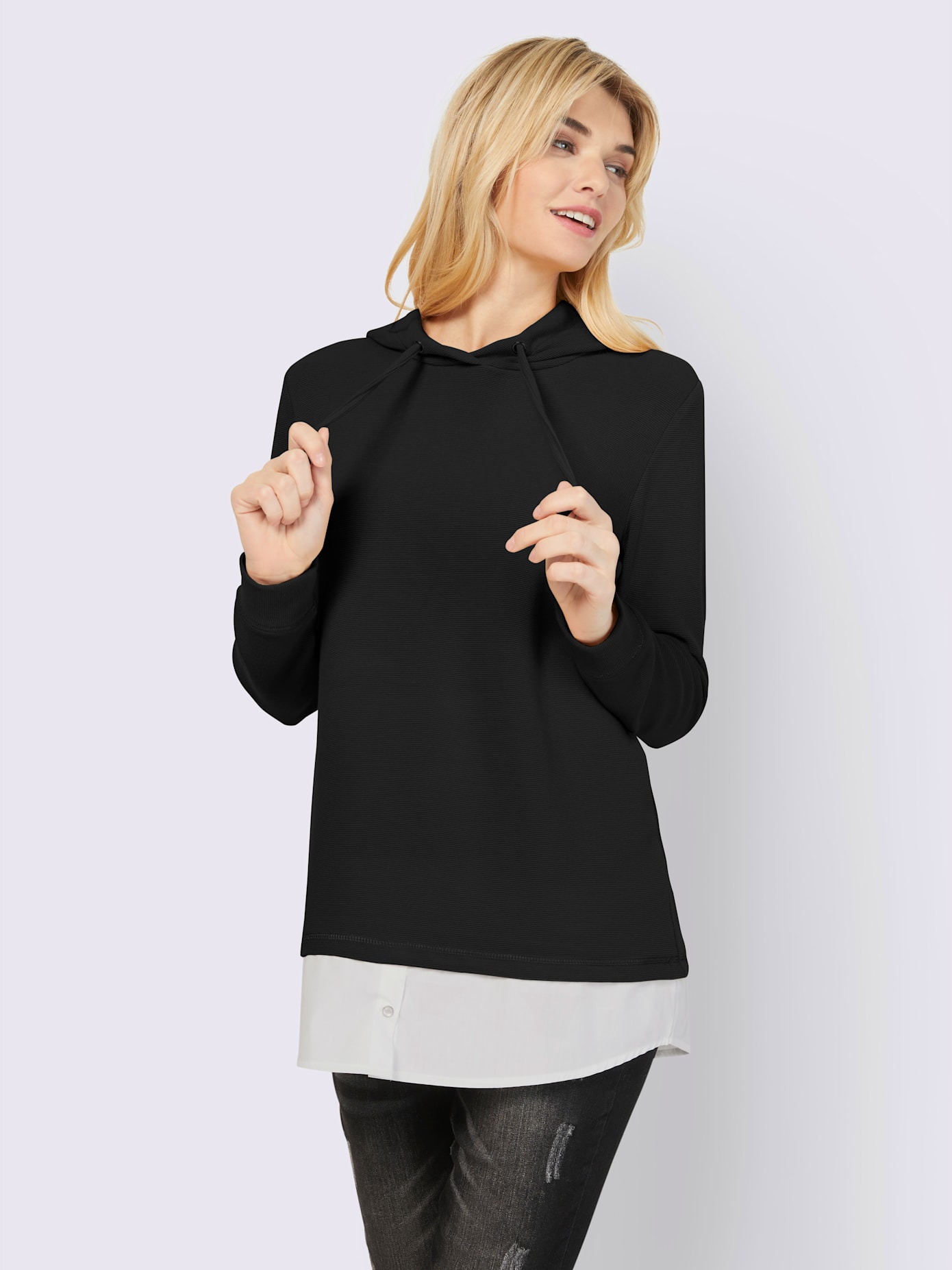 Sweatshirt 2 en 1 t-shirt 2 en 1