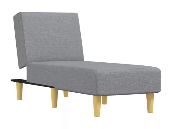 Prolenta Premium - Chaise longue gris clair tissu