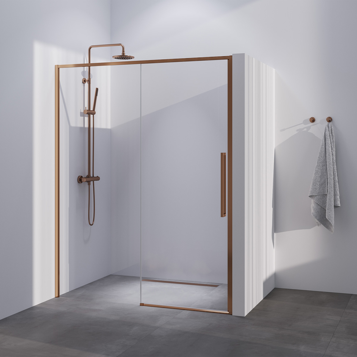 Brauer Season nisdeur met schuifdeur 140cm koper