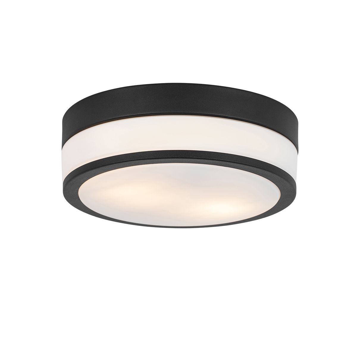 Moderne plafondlamp zwart 28 cm IP44  - Flavi