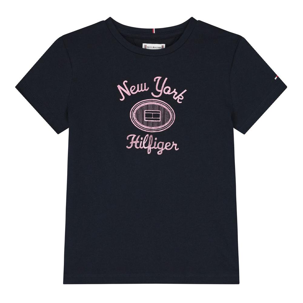 Tommy Hilfiger T-shirt Marine Fille Tommy Hilfiger Hilfiger Foil