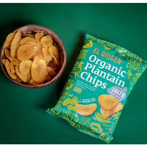 Bio Kochbananen Chips mit Meersalz