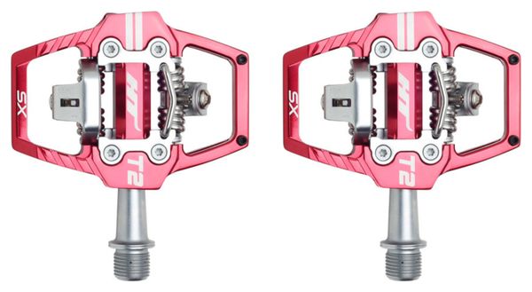 Paire de Pédales Automatiques HT Components T2-SX Rouge