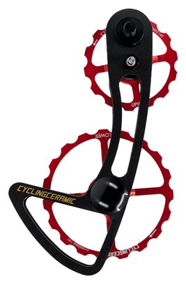 Chape de Dérailleur CyclingCeramic Gravel Oversized 14/19T pour Dérailleur Shimano GRX/GRX Di2 11V Rouge
