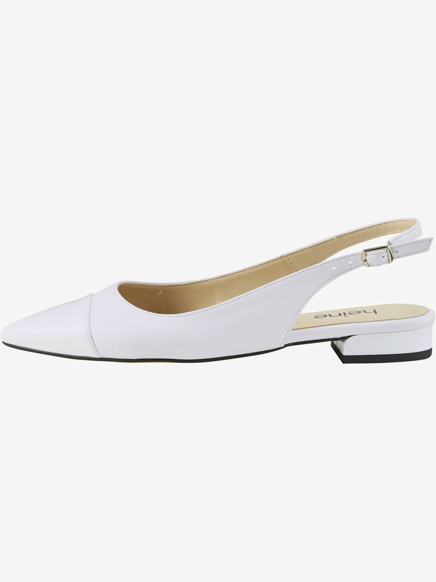Ballerines ouvertes à l'arrière en cuir nappa de mouton