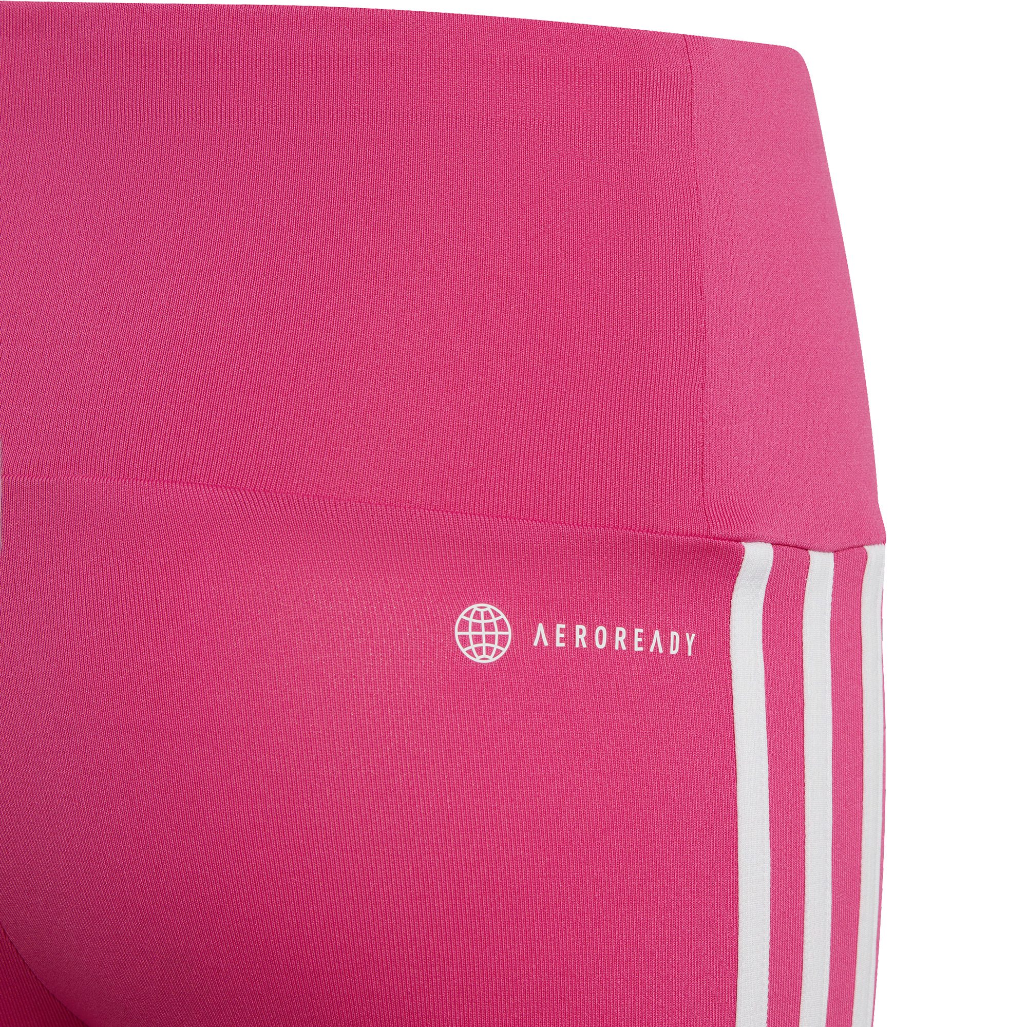 adidas Train Essentials 3-Streifen High-Waisted Tights Mädchen semi lucid fuchsia