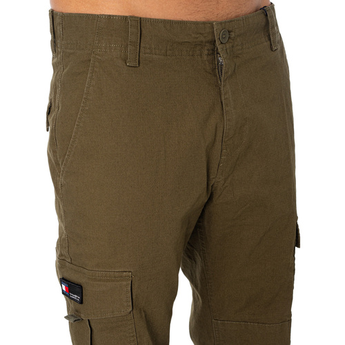Tommy Jeans - Pantalones Cargo Ethan Verde