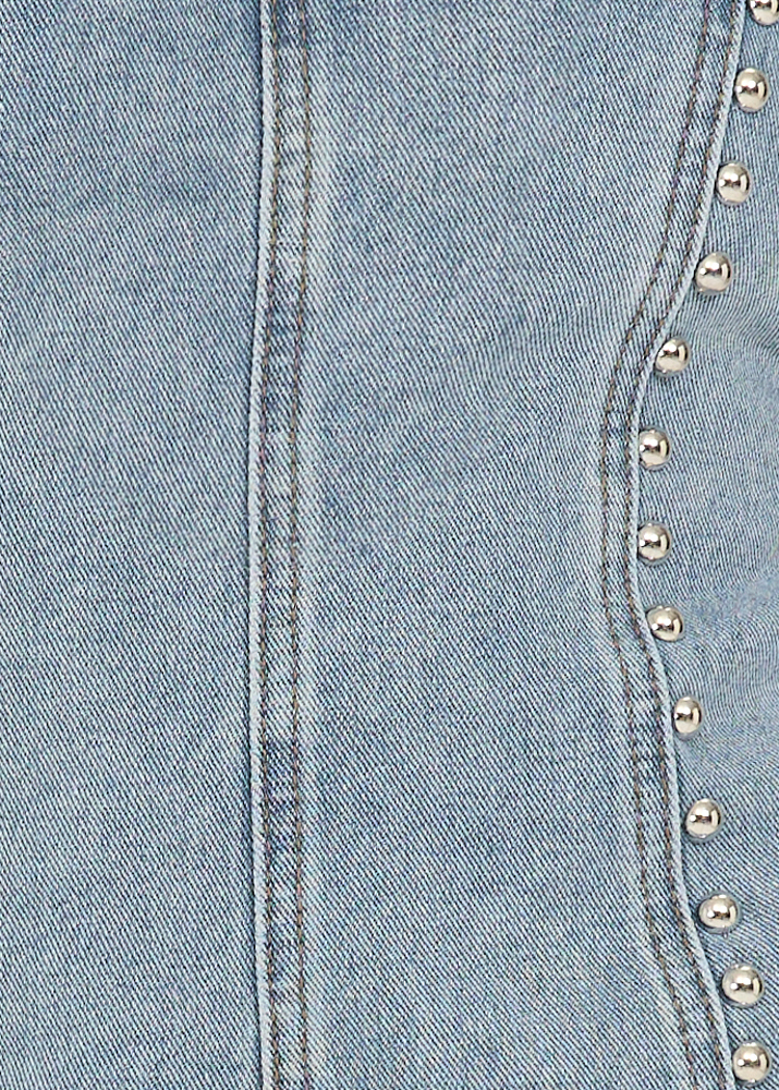 Luca stud top lichtblauw