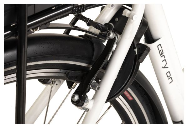 Vélo de ville Pedelec Dame Hollandia Carry On 28  Vélo Electrique Blanc 250 Watt Li-Ion 36V/13 Ah 3 Vitesses