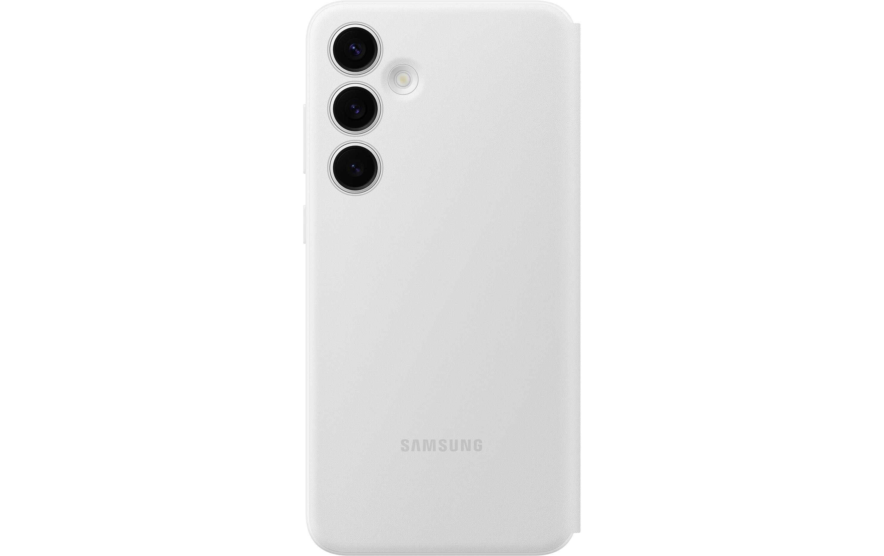 Book Cover Smart View Galaxy S24+ WeissSchutzhülle mit Touch-Interface für das Samsung Galaxy S24+