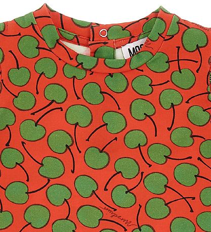 Moschino T-shirt - R?d/ Grøn m. B?r