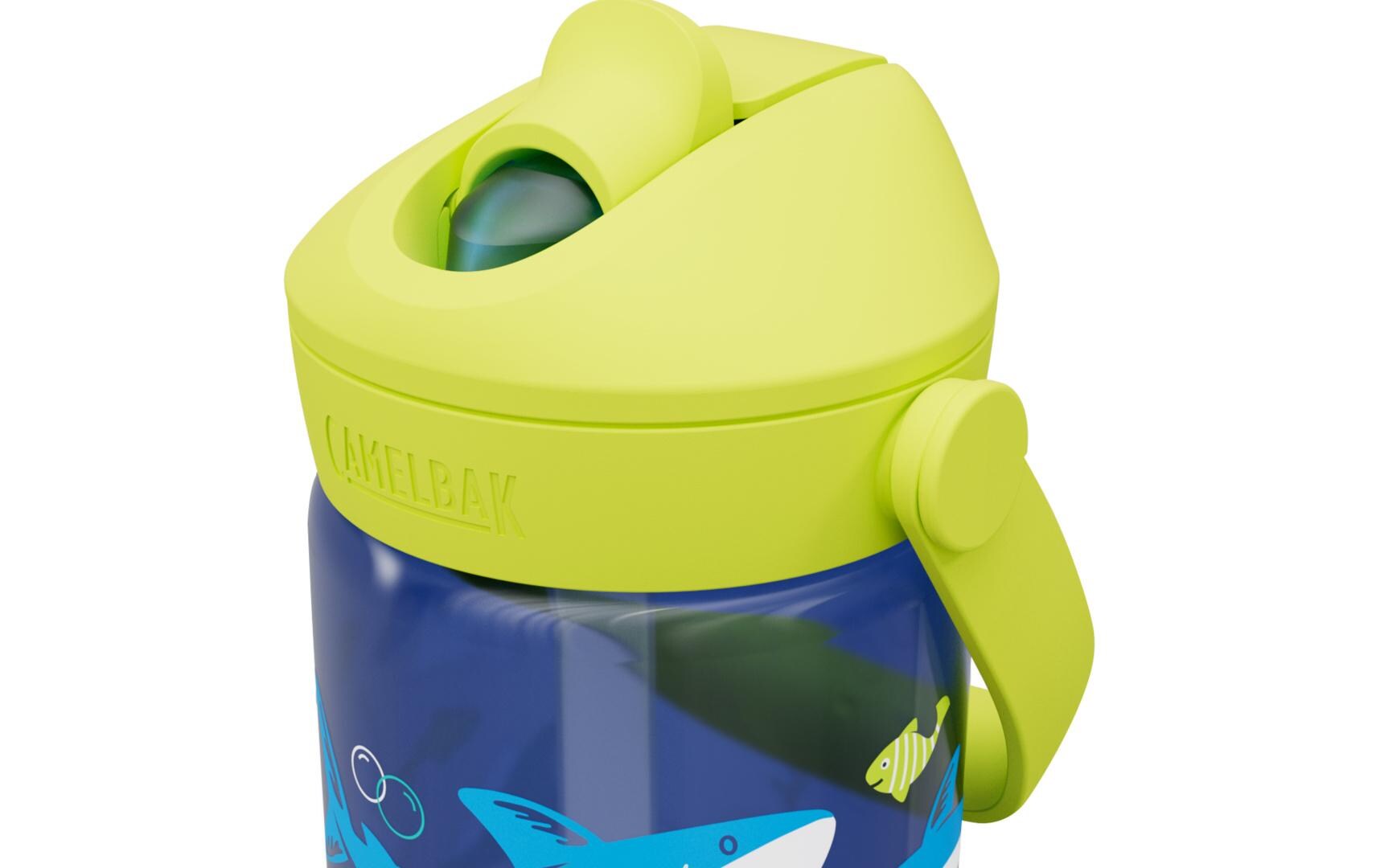 Trinkflasche Thrive Flip Straw Kids sharks and rays 400 mlFlasche aus Tritan für Kinder