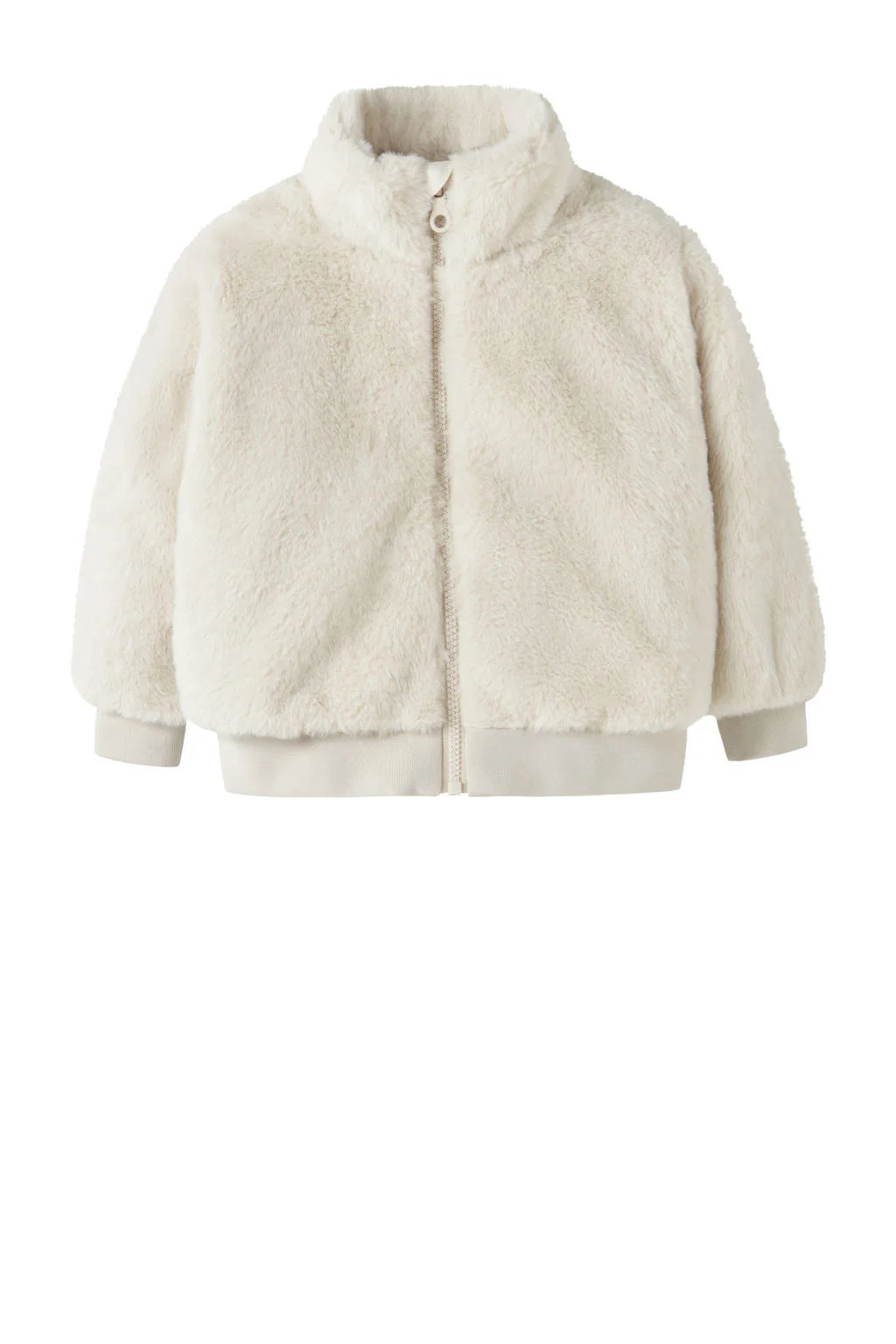 NAME IT MINI imitatiebonten faux fur jas ecru