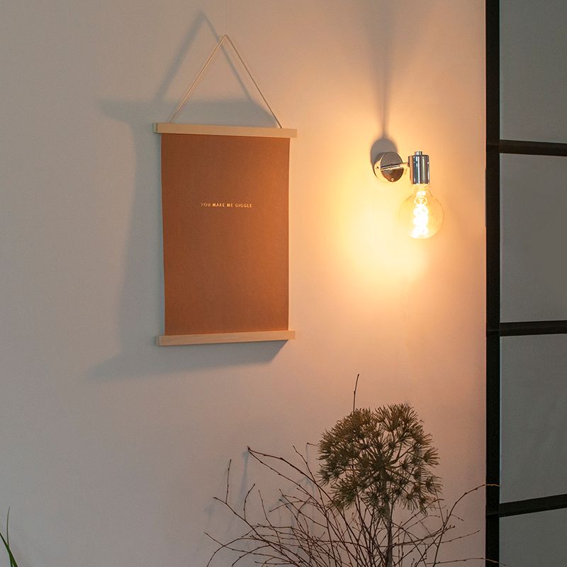 Moderne wandlamp chroom kantelbaar - Facil