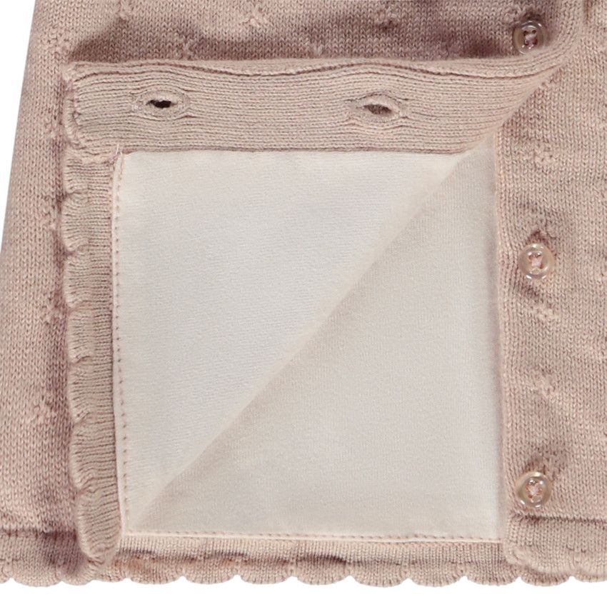 Gilet en tricot fantaisie avec nœuds pour bébé fille - Multicolore