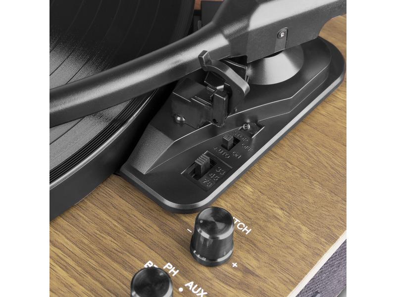 Fenton Plattenspieler mit Bluetooth RP162 Hellbraun Hochwertiger Plattenspieler mit Keramik Tonabnehmer