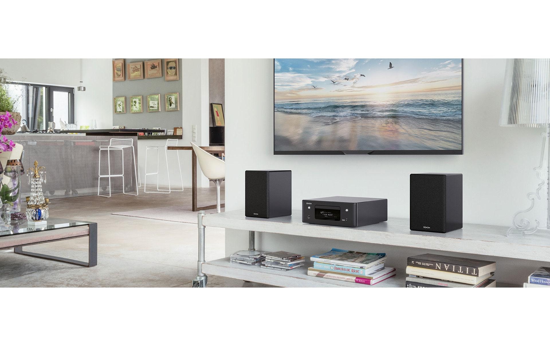 Denon Stereoanlage »CEOL N10 Schwarz« (Bluetooth | CD | WLAN AM-Tuner | FM-Tuner | Internetradio )