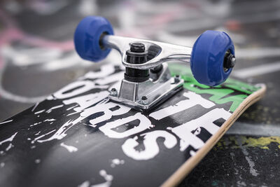 Pinepeak Skateboard, Svart/Grønn
