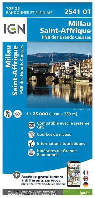IGN - TOP25 2541OT MILLAU 1 25 000