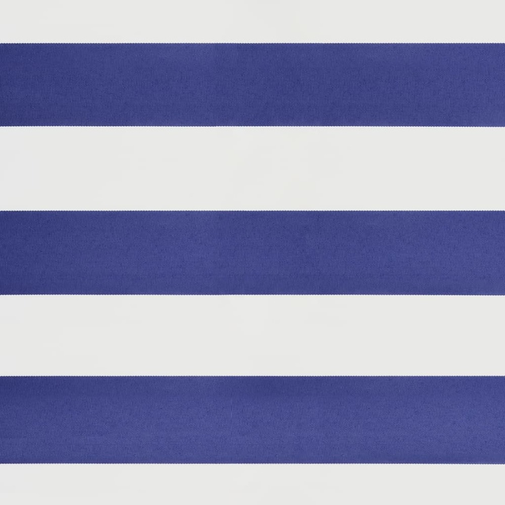 Auvent rétractable bleu et blanc 3,5x2,5 m tissu et aluminium