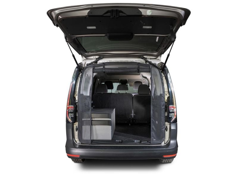 Van Quito Heckmoskitonetz, fine-mesh VW Caddy Heckmoskitonetz Reissverschluss, VW Caddy 5/Caddy 5 Maxi und Ford Connect (kurz/lang), Maschenweite Standard