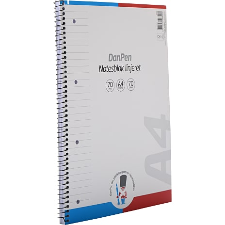 Danpen notesbog A4 linjeret