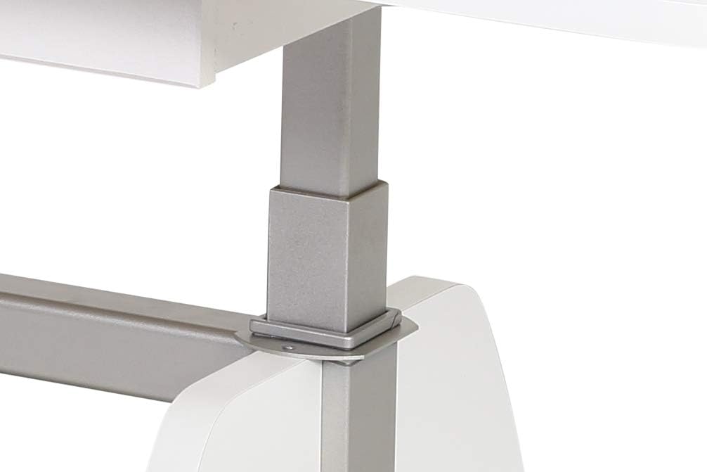 Hela Tische, Funktionscouchtisch Colin, Holzwerkstoff melaminbeschichtet, Dekor Weiß, Ablageboden, ausziehbar 107-156, höchenverstellbar mit Lift 53-69cm