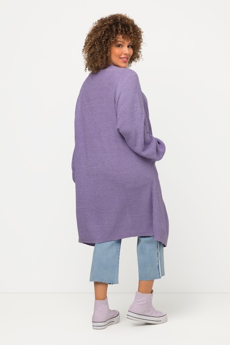 Long-Strickjacke, Eggshape, Oversized, Fledermausarm