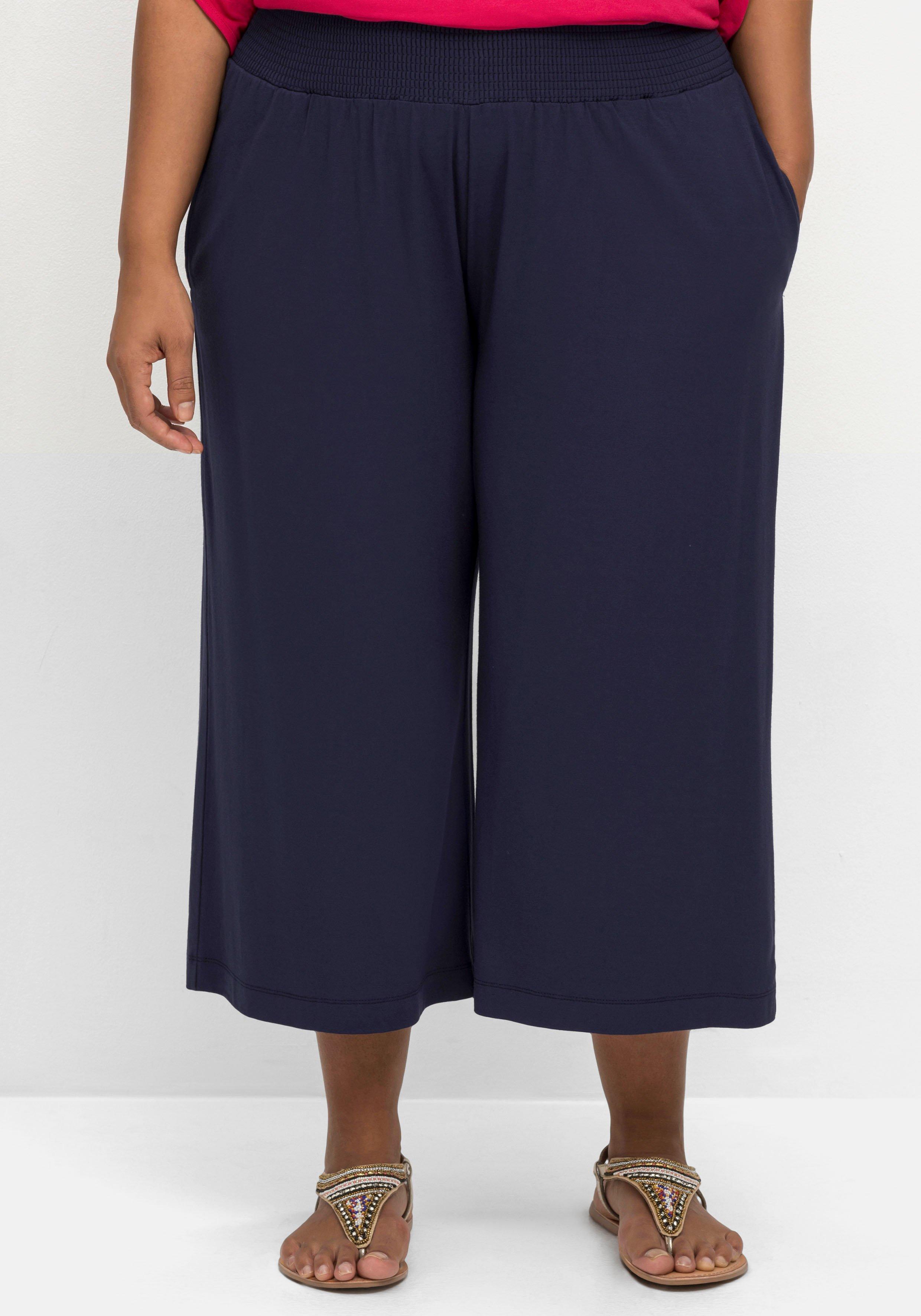 Weite Jerseyhose in 3/4-Länge