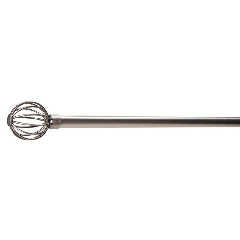 Kit tringle extensible embout globe brossé L210/380cm