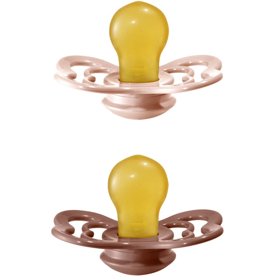 BIBS® Schnuller Supreme Blush  Woodchuck Latex 6-36 Monate, 2 Stk.
