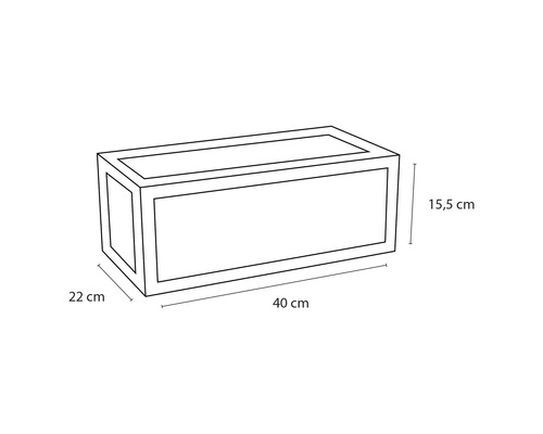 HURA L beugel 40 x 22 cm mosgroen