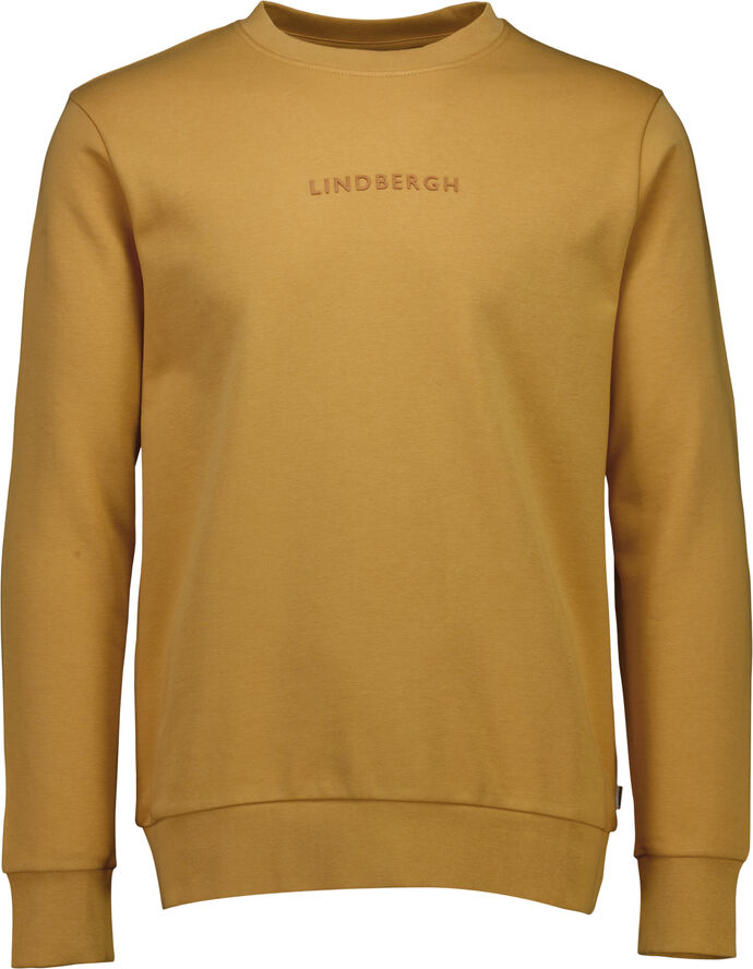 Lindbergh Logo chest print o-neck sweat Orange