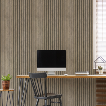 Vliesbehang Lattenwand eikenhout 120977