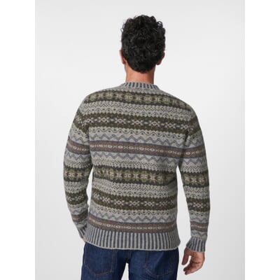 Herrenpullover gemustert, Hellgrau