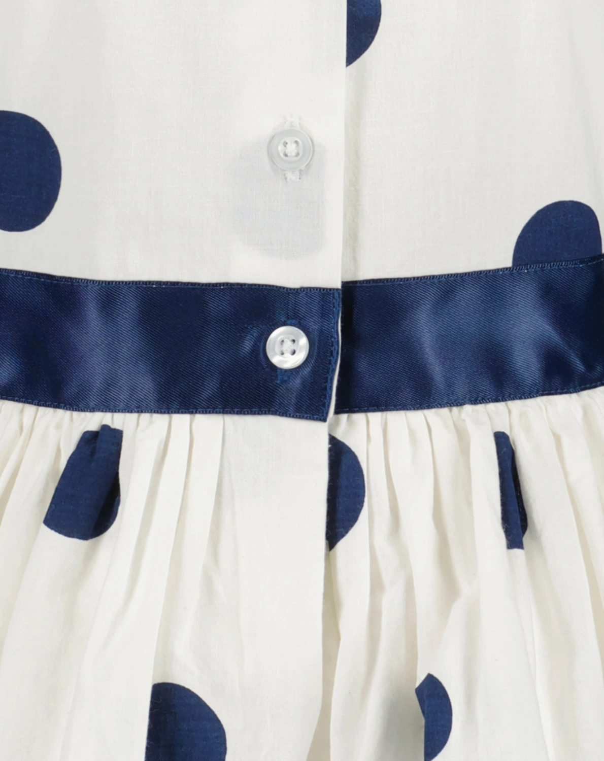 Kleid POLKA DOTS ärmellos in weiß