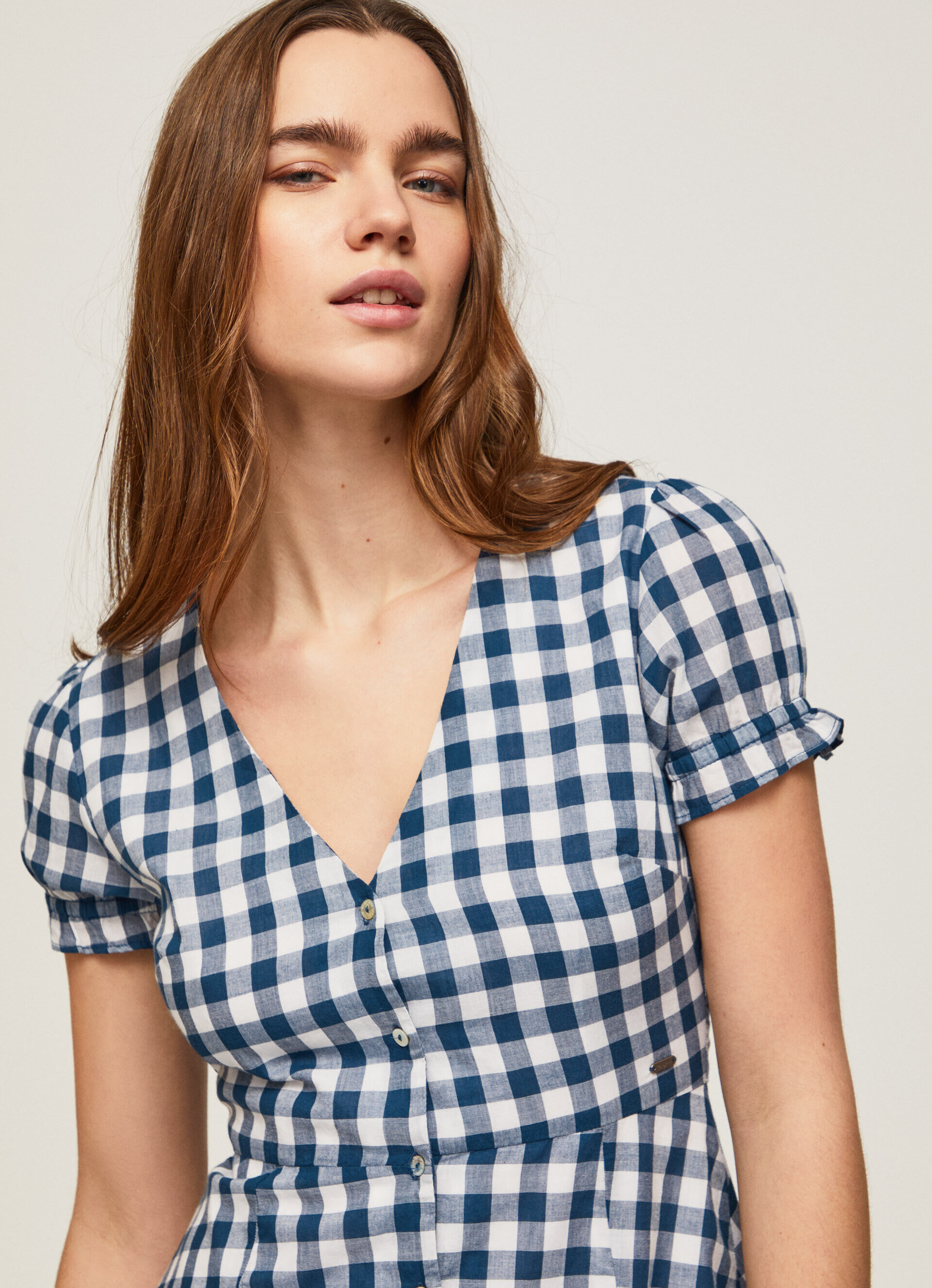 VESTIDO ESTAMPADO XADREZ VICHÊ - multicolorido