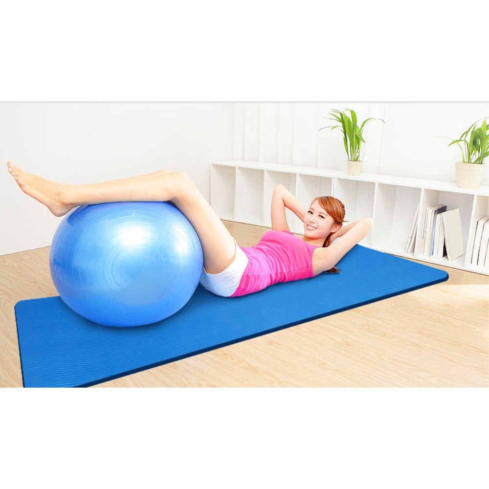 (183x61x1cm) Fitness Yogamatte Pilates Gymnastikmatte Workout Übungsmatte - Schwarz