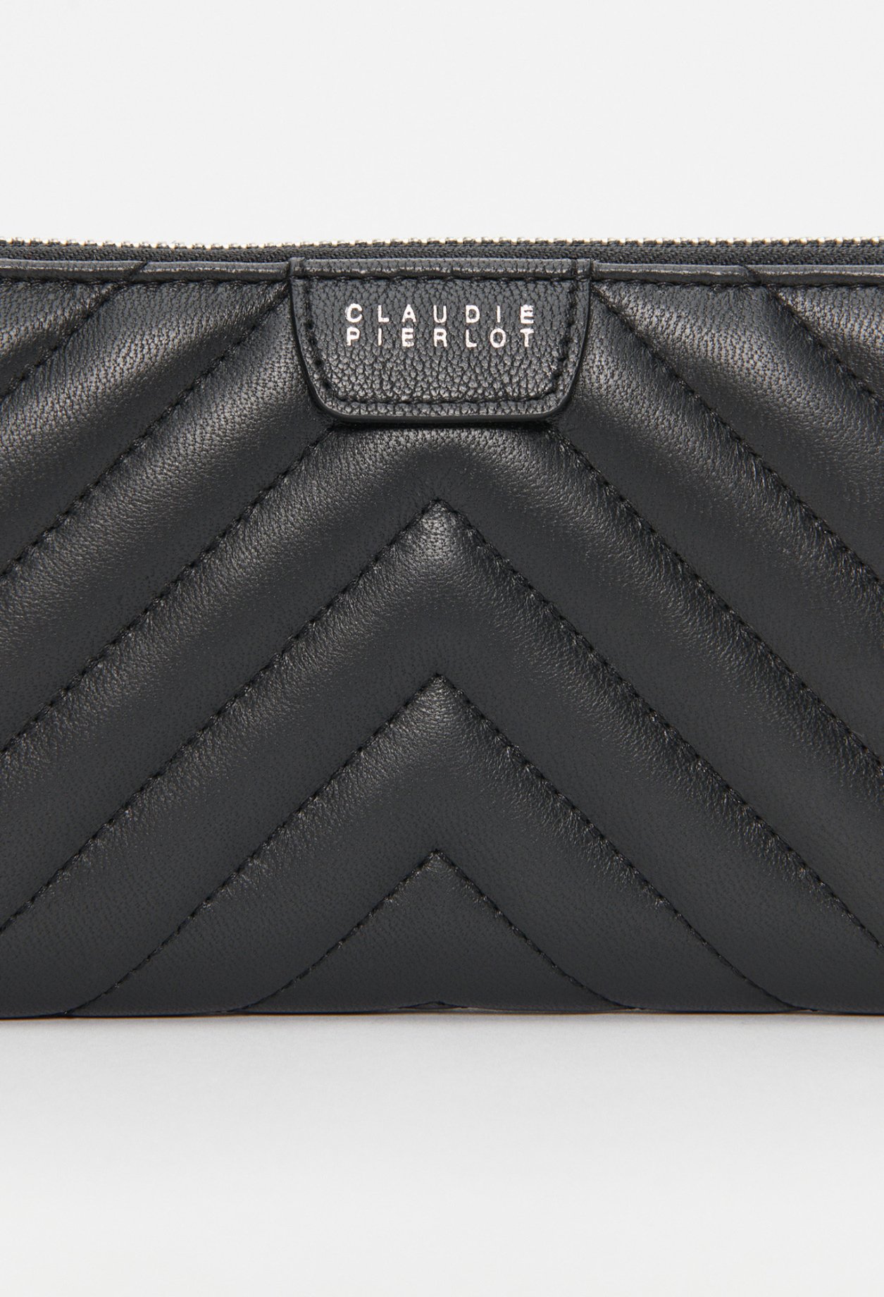 Compagnon chevron cuir noir