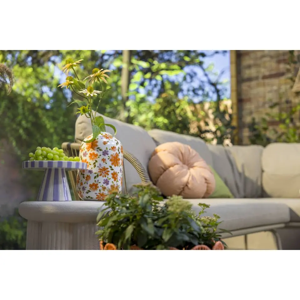 Vaas Aop Bloem - multikleur - keramiek - 25xØ16 cm