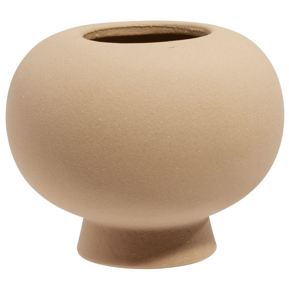 Vase boule céramique marron - Ø13xH11cm