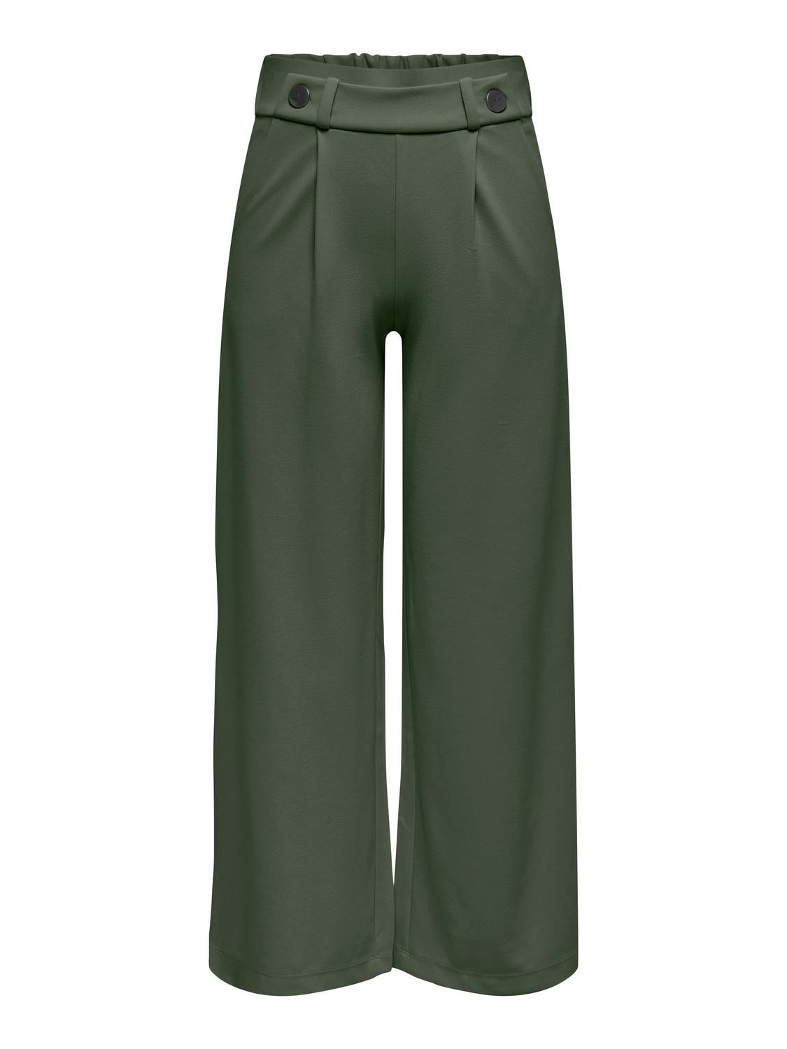 JDYGEGGO Mittlere Taille Weiter Beinschnitt Hose mit weitem Beinschnitt Kambaba