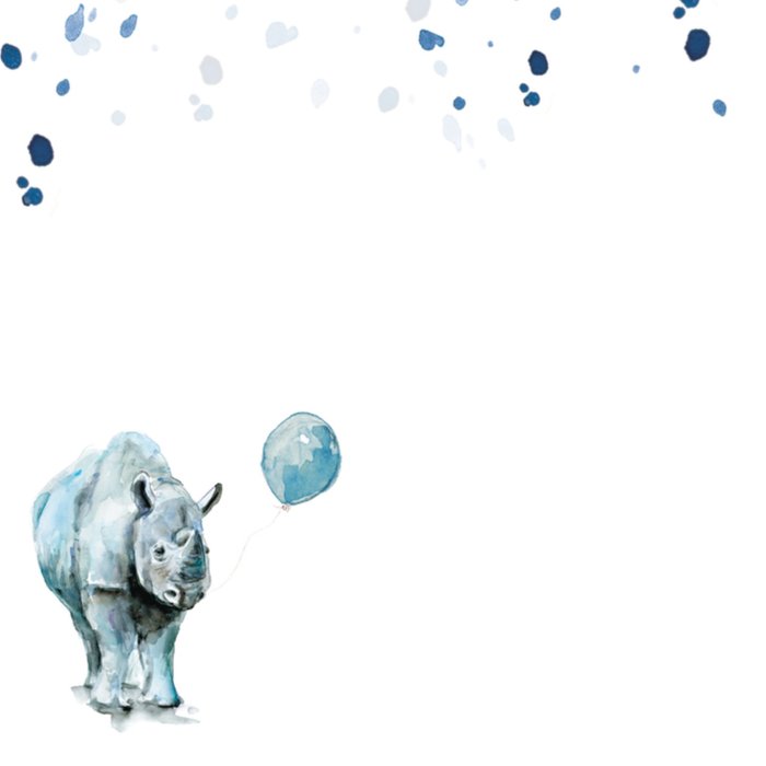 Michelle Dujardin | Verjaardagskaart | Neushoorn