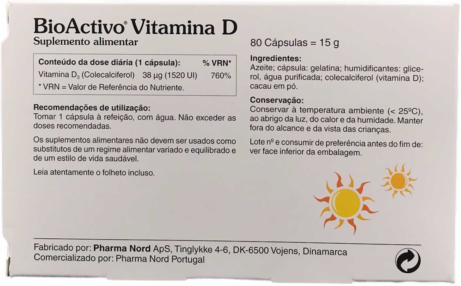 Bioativo Vitamina D 80 cápsulas