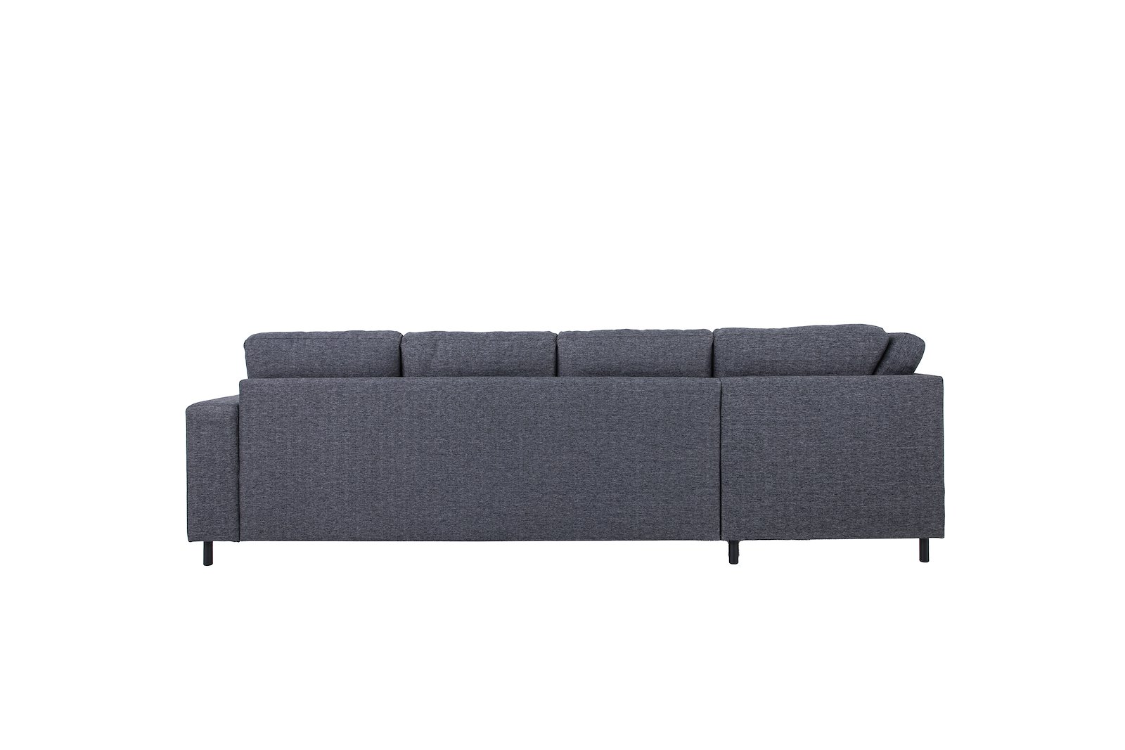 Copenhagen hjørnesofa Tekstil Hygge 97 Antrasitt med sorte ben. Vendbar